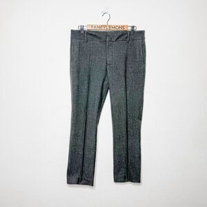 Zara Basic Women's Classic Gray Dress Pants Tailored Straight-Leg Trousers Sz 10